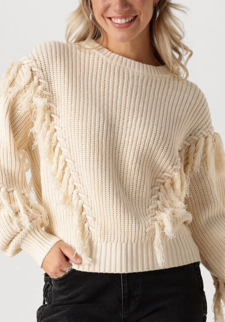 Ecru CATWALK JUNKIE Pullover RELAXED FRINGED KNIT - large