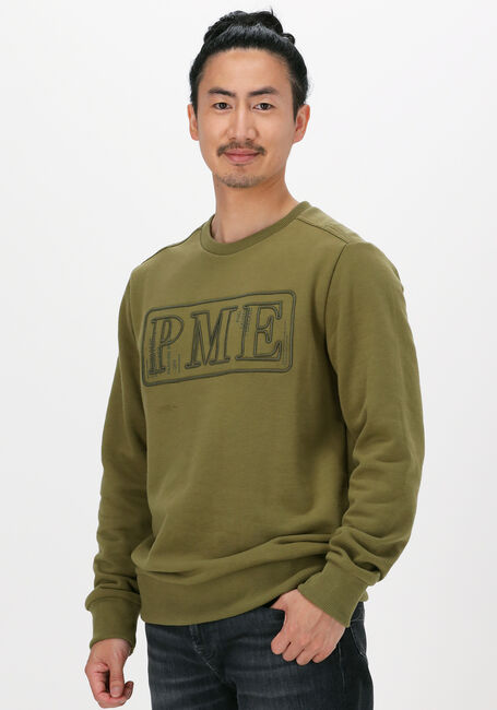 Grüne PME LEGEND Sweatshirt LONG SLEEVE R-NECK BRUSHED SWE - large