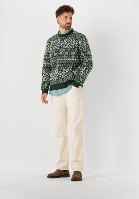 Mehrfarbige/Bunte SELECTED MEN Pullover SLHHOLGER LS KNIT JAQUARD CREW NECK - large