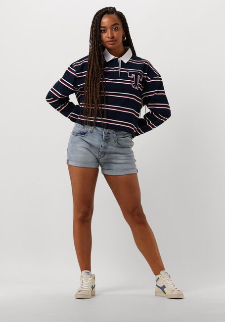 Blaue TOMMY JEANS Tops & T-shirts TJW LETTERMAN STRIPE - large