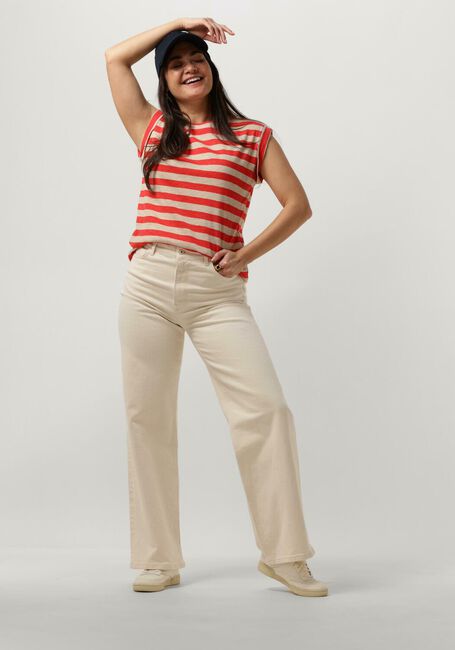 Rote BY-BAR T-shirt THELMA BIG STRIPE TOP - large