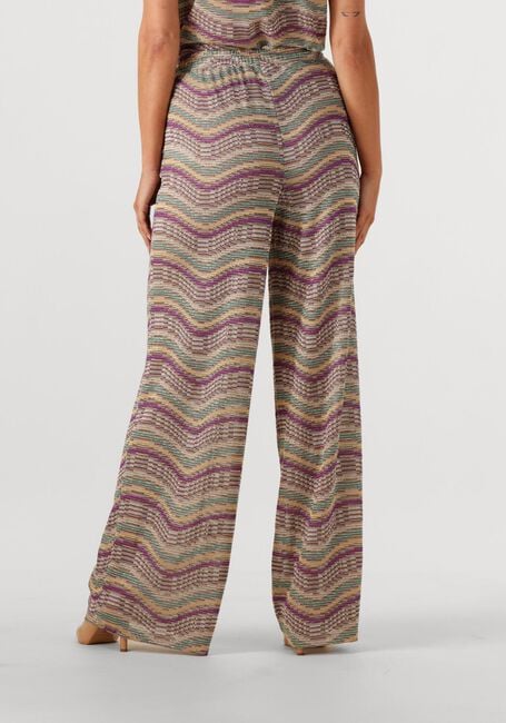 Mehrfarbige/Bunte SUMMUM Weite Hose WIDE LEG PANT MULTICOLOUR SPARKLY WAVE - large