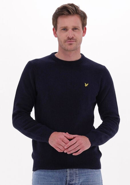 Dunkelblau LYLE & SCOTT Pullover CREW NECK LAMBSWOOL BLEND JUMP - large