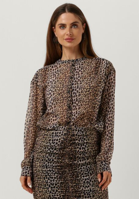 Braune NOTES DU NORD Blusen FABIOLA RECYLED SHIRT - large