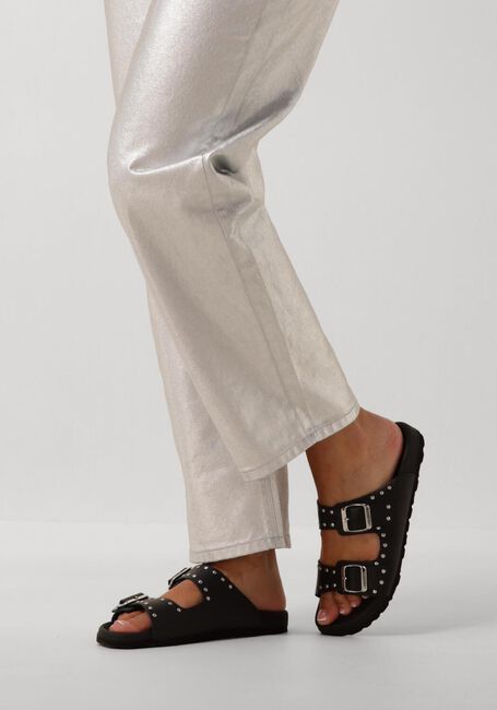 Schwarze LINA LOCCHI Pantolette 2 GESP SLIPPER MET STUDS - large