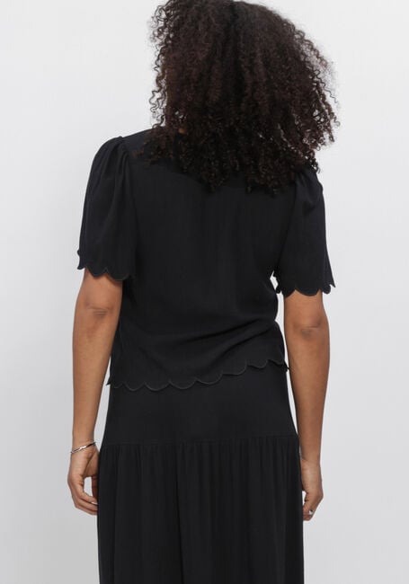 Schwarze OBJECT Strickjacke OBJSANNE 2/4 LO V-NECK TOP - large