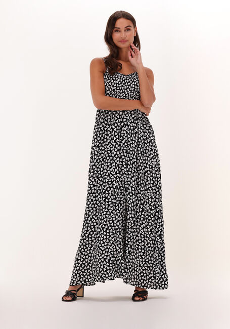 Schwarze COLOURFUL REBEL Maxikleid SOPHIE HEART MAXI SMOCK DRESS - large