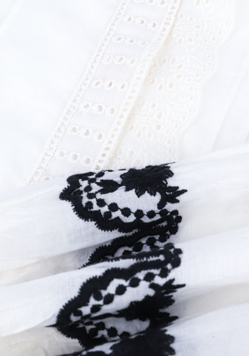 Nicht-gerade weiss SUMMUM Blusen SHIRT COTTON EMBROIDERED - large