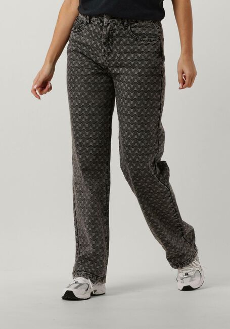 Dunkelgrau ALIX THE LABEL Wide jeans LADIES WOVEN FANCY DENIM PANTS - large