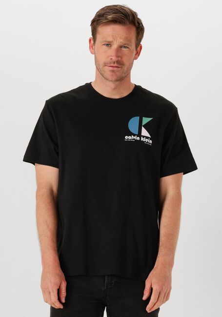 Schwarze CALVIN KLEIN T-shirt SS 20S CK BHS LG GRP - large