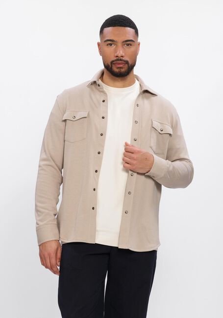 Beige PROFUOMO Casual-Oberhemd OVERSHIRT WESTERN - large