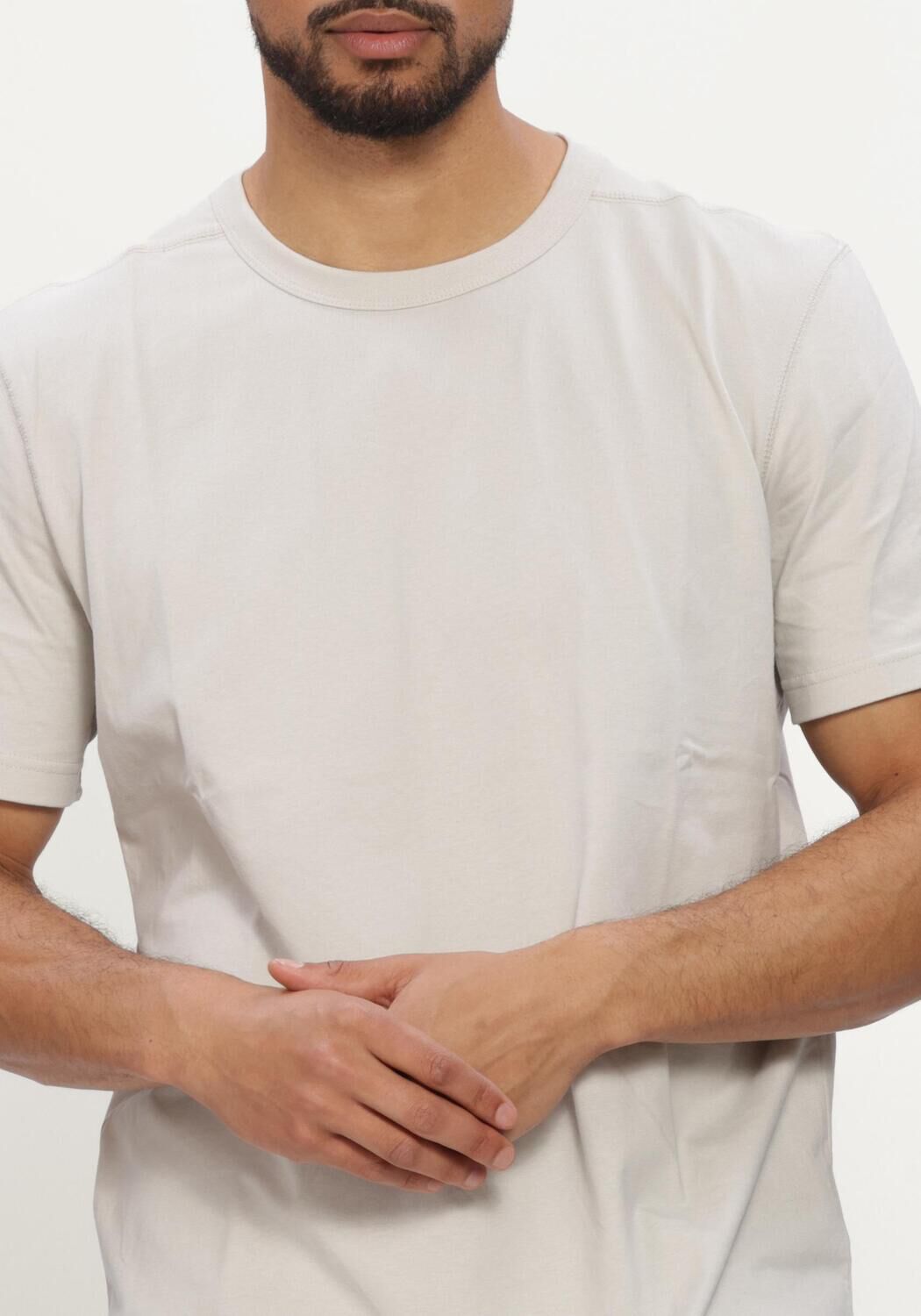 Beige CALVIN KLEIN T-shirt SS CLSC SUEDED JERSEY BADGE TEE - large