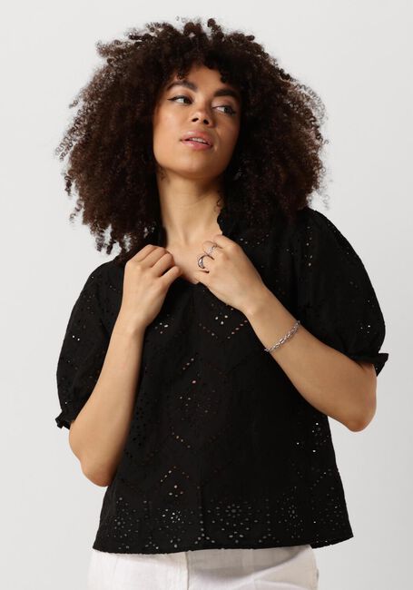 Schwarze NEO NOIR Blusen ODESA EMBROIDERY BLOUSE - large