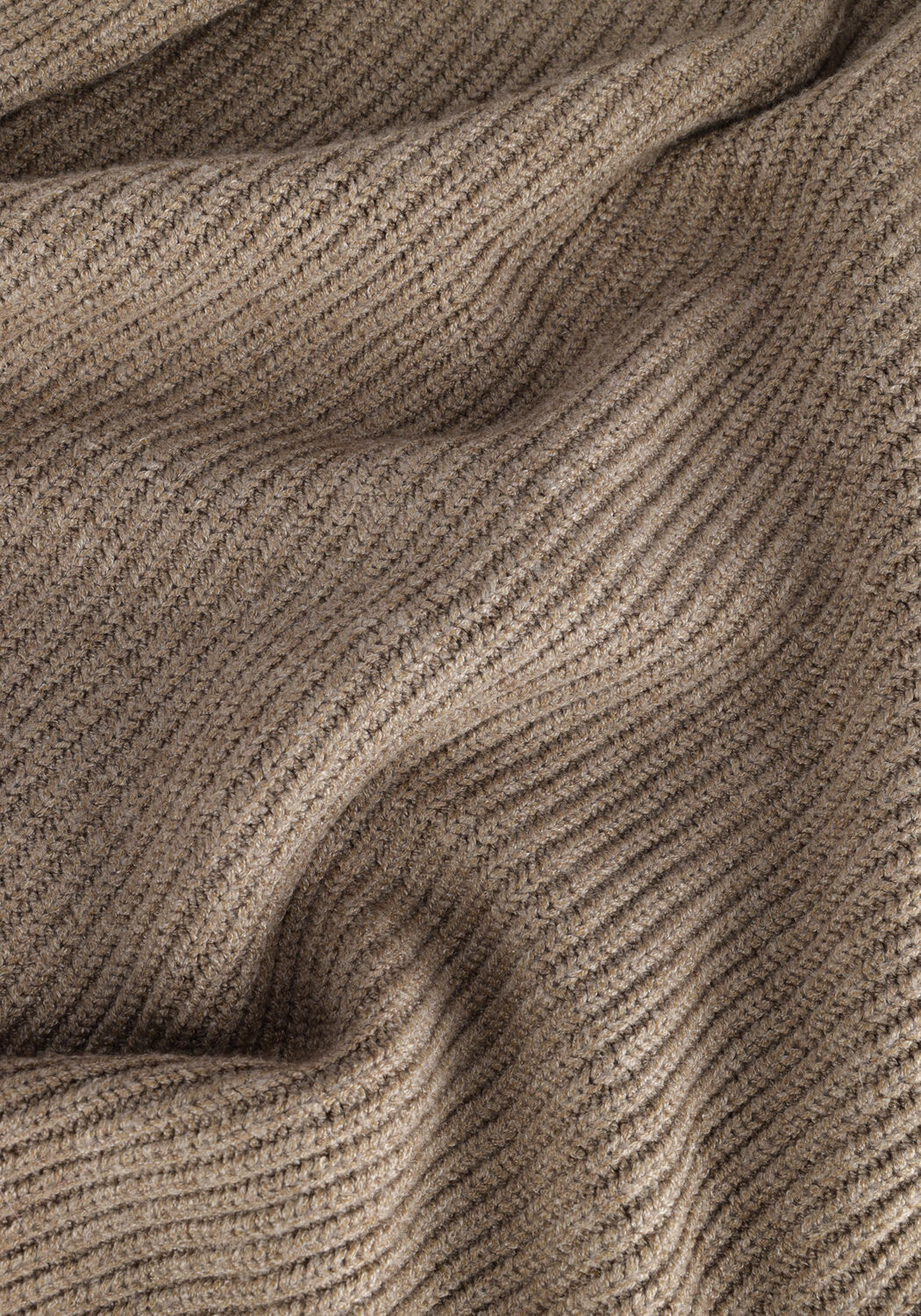 Braune OBJECT Pullover MALENA L/S RUFFLE PULLOVER - large