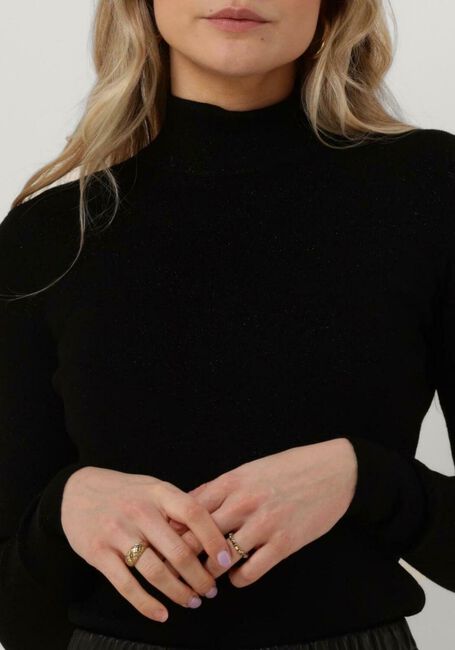 Schwarze EST'SEVEN Langarmshirts EST'TURTLE NECK LUREX NIKOLE - large