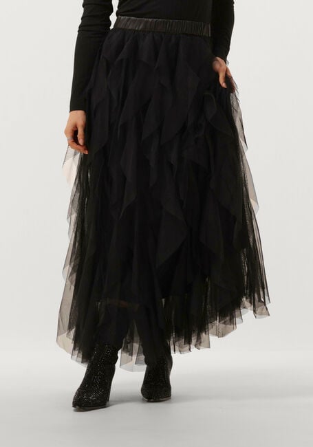 Schwarze SUMMUM Maxirock SKIRT MESH - large
