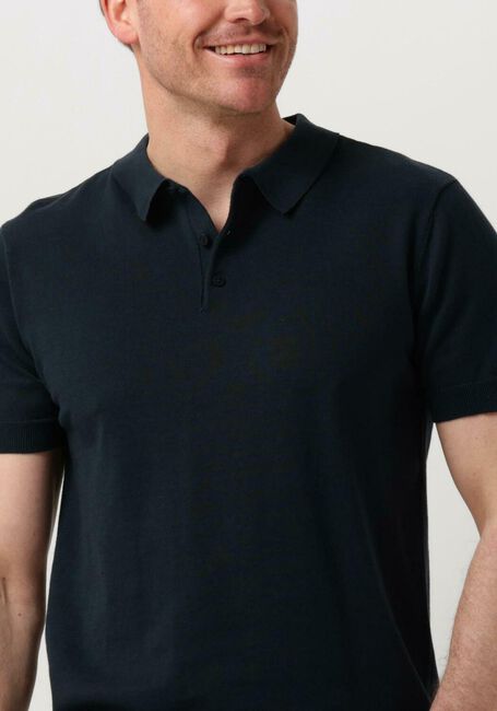 Dunkelblau PURE PATH Polo-Shirt KNIT POLO WITH CHESTPRINT - large