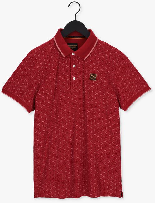 Rote PME LEGEND Polo-Shirt SHORT SLEEVE POLO FINE PIQUE ALL OVER PRINT - large