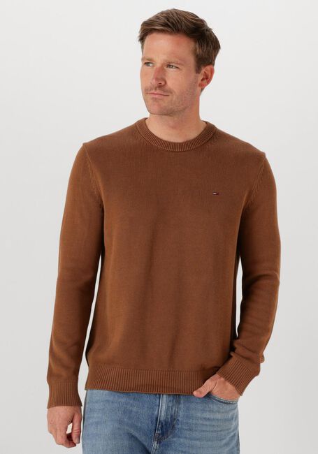 Braune TOMMY JEANS Sweatshirt TJM SLIM ESS SWEATER EXTS - large