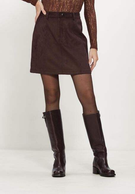 Braune OBJECT Minirock OBJALLIE HW SHORT SKIRT R - large