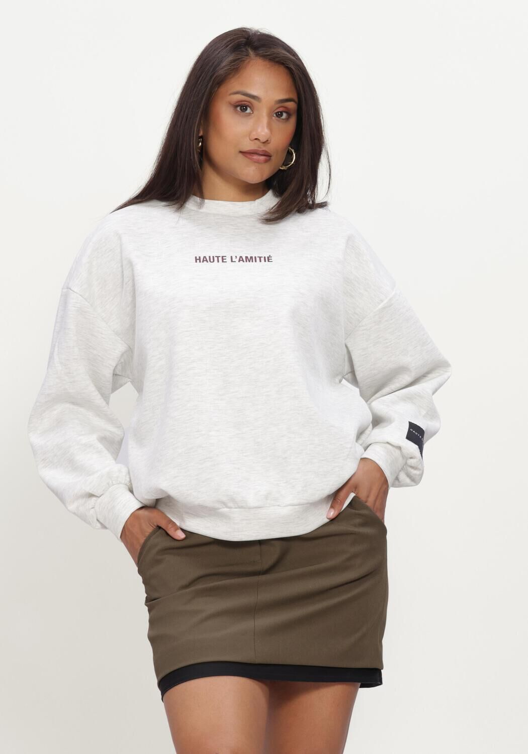 Hellgrau HAUTE L'AMITI&Eacute; Pullover & Cardigans BACK PRINT STUDIO SWEAT - large