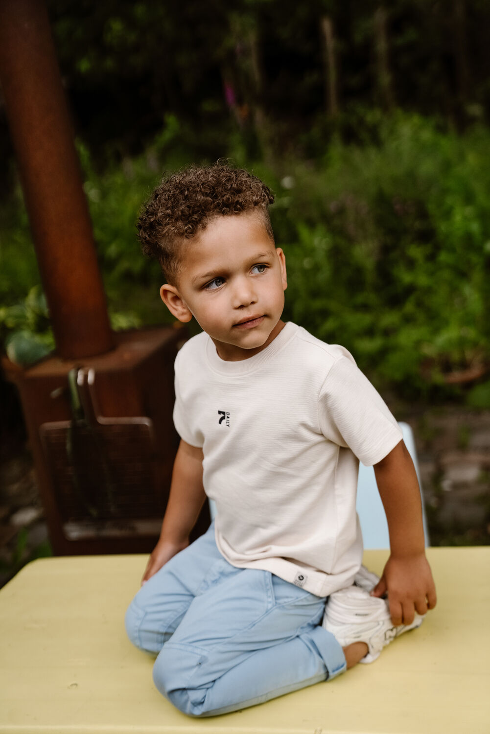 Sand DAILY7 T-shirt T-SHIRT STRUCTURE BACKPRINT - large