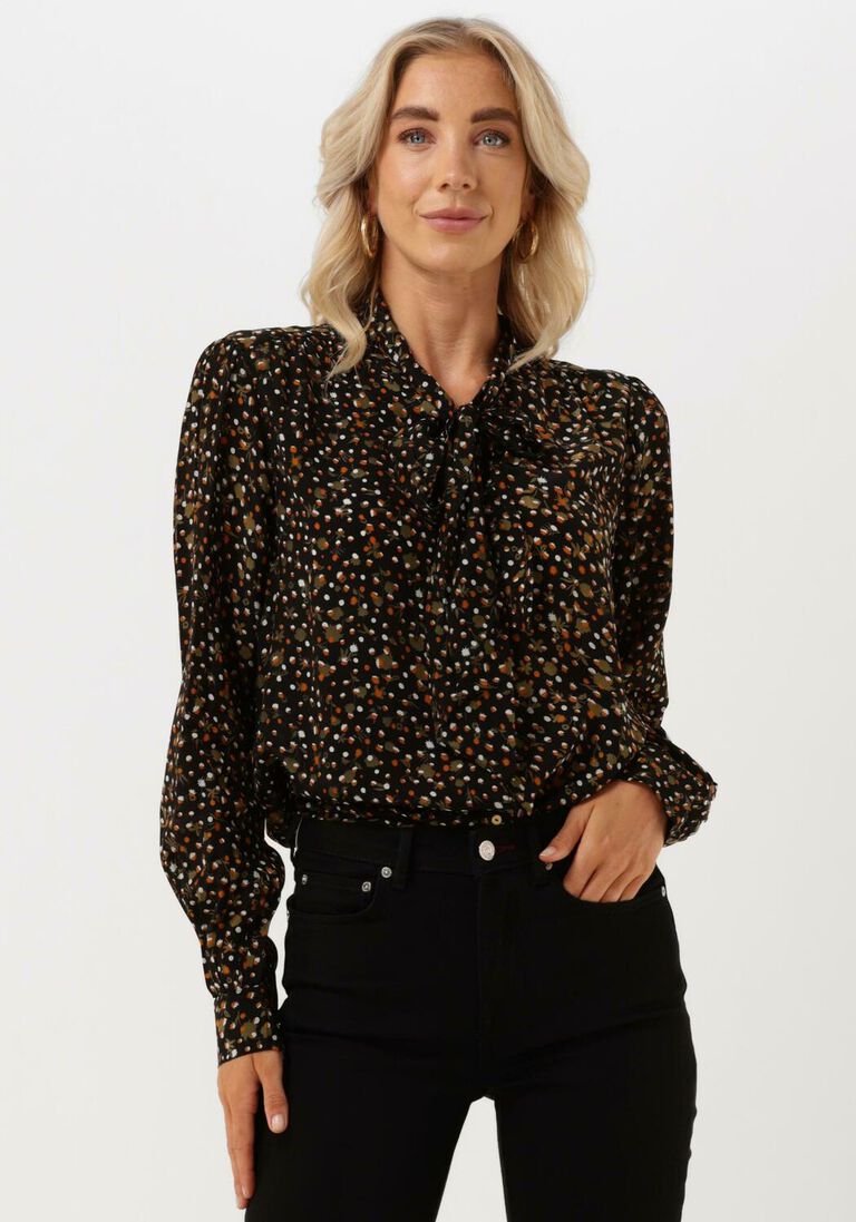 grüne scotch & soda bluse drapey seasonal shirt with ties at neck