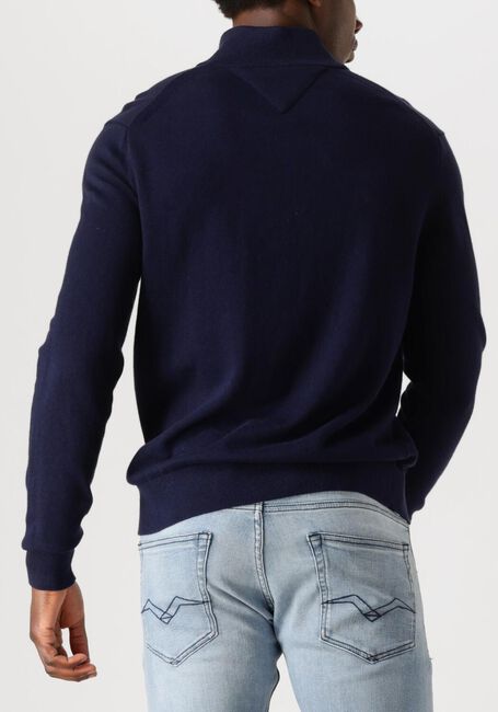 Dunkelblau TOMMY HILFIGER Pullover PIMA ORG CTN CASHMERE ZIP MOCK - large