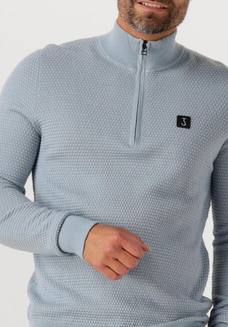 Hellblau BUTCHER OF BLUE Pullover STRUCTURE HALFZIP - large