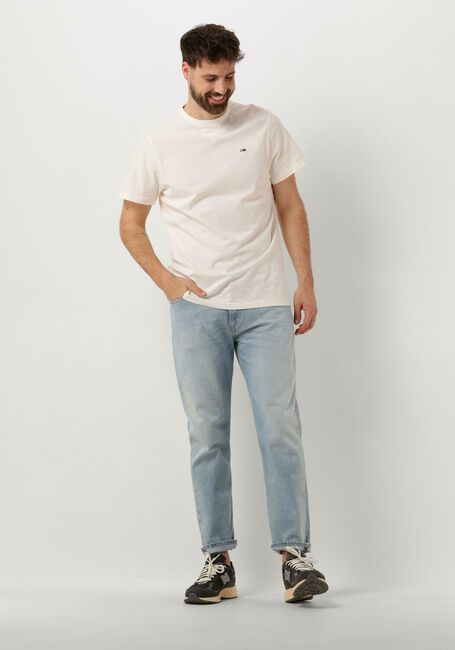 Weiße TOMMY JEANS T-shirt TJM SLIM RIB DETAIL TEE - large