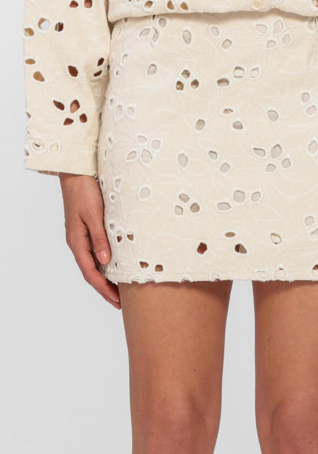 Beige EDITED R&ouml;cke JOSIE DENIM SKIRT - large