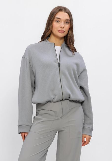 Graue PENN & INK Strickjacke CARDIGAN PRINT - large