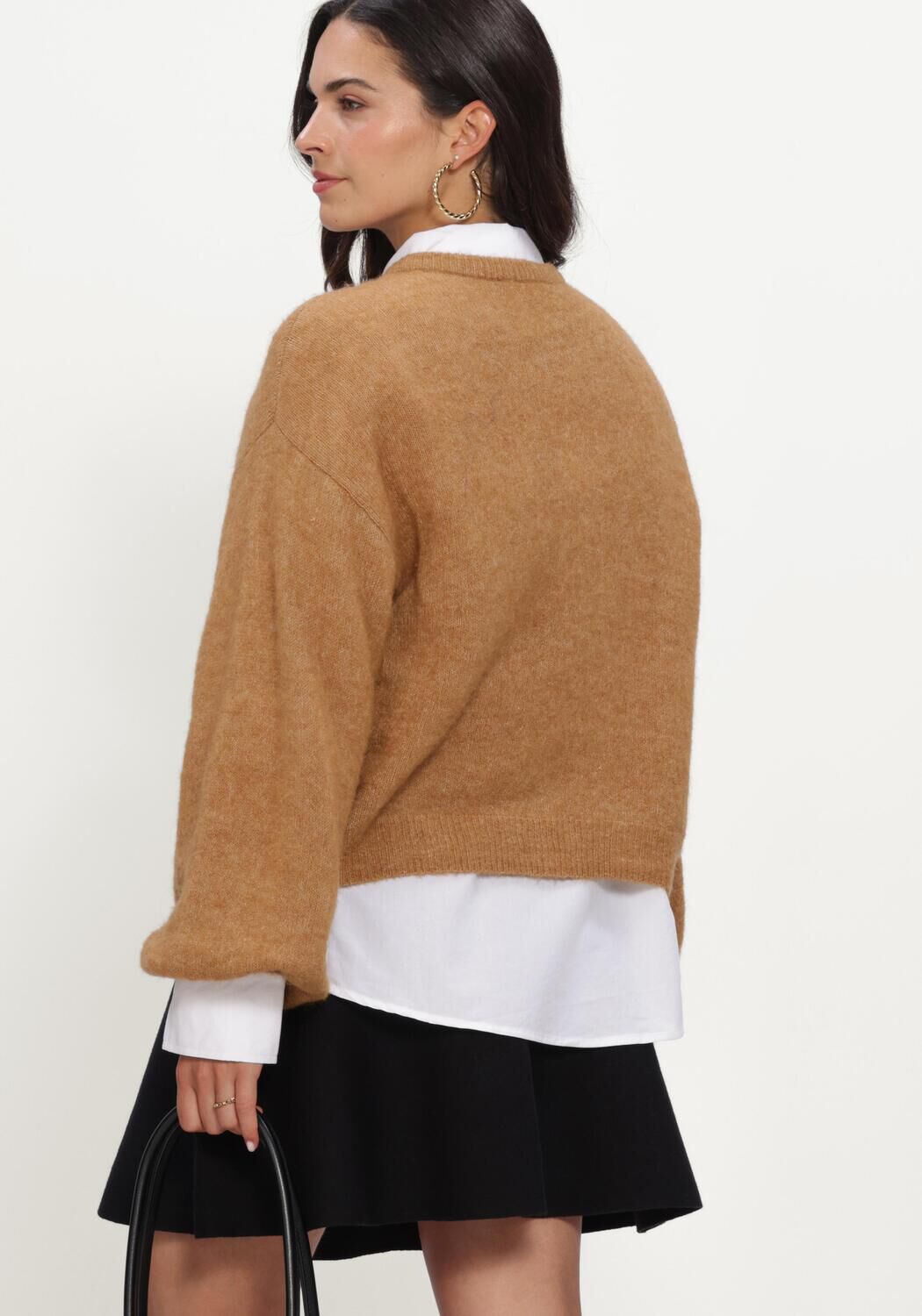 Camelfarbene MSCH COPENHAGEN Strickjacke MSCHBONDIE HOPE CARDIGAN - large