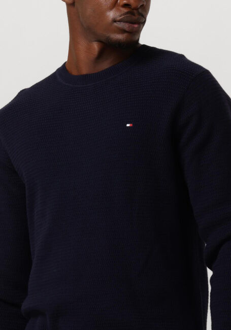 Dunkelblau TOMMY HILFIGER Sweatshirt INTERLACED STRUCTURE CREW NECK - large
