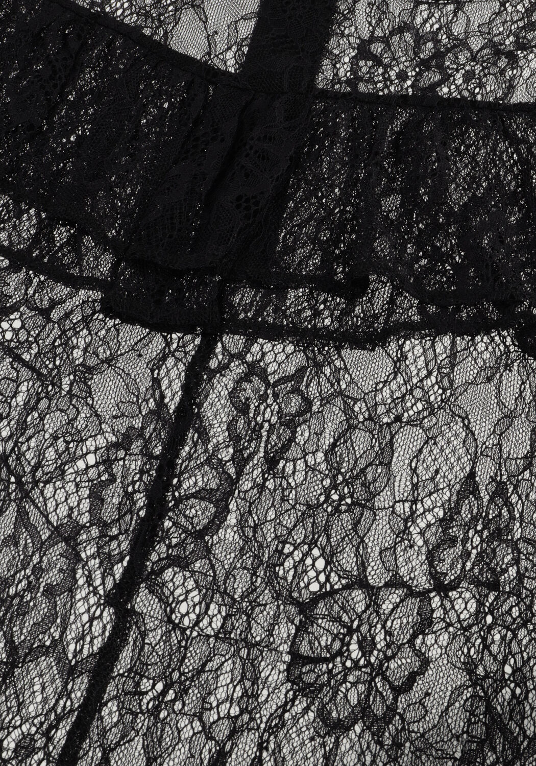 Schwarze ALIX THE LABEL Blusen RUFFLE LACE TOP - large