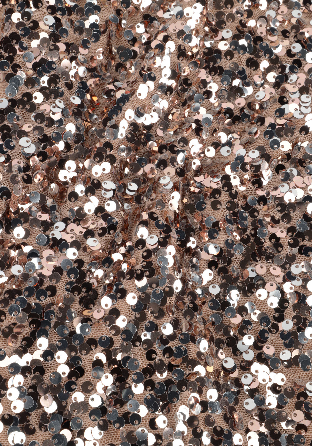 Bronzefarbene NEO NOIR Maxikleid LYDIA SEQUINS DRESS - large