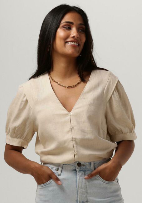 Sand OBJECT Blusen OBJAMMIE SY 2/4 TOP - large