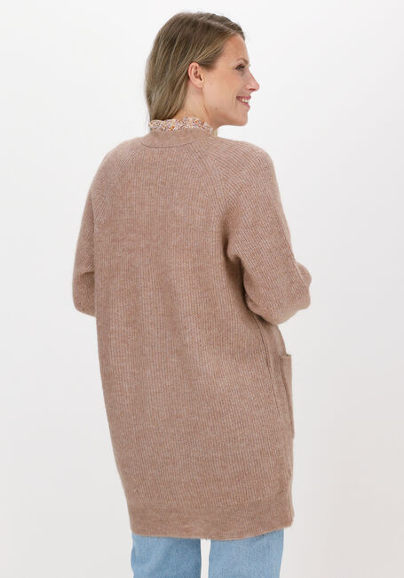 Camelfarbene SELECTED FEMME Strickjacke SLFLULU LS KNIT LONG CARDIGAN - large