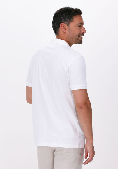 Weiße SELECTED HOMME Polo-Shirt SLHFAVE ZIP SS POLO B - large