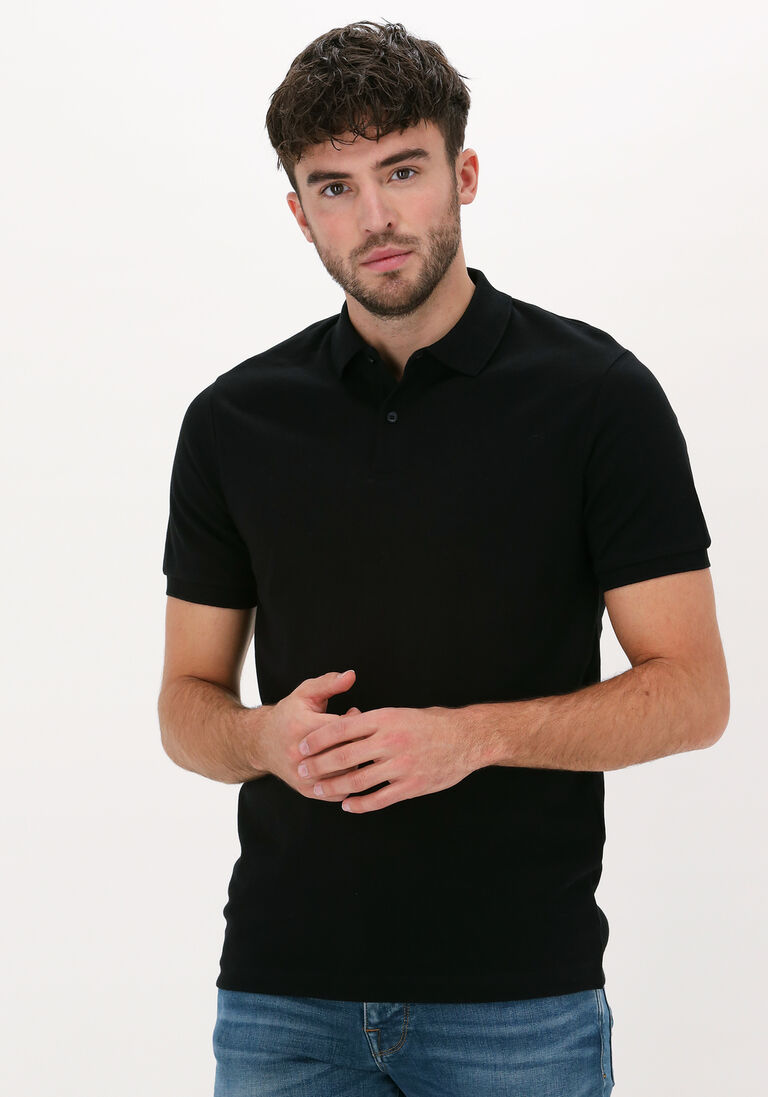 schwarze selected homme polo-shirt slhparis ss polo b noos