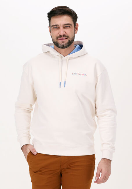 Nicht-gerade weiss SCOTCH & SODA Sweatshirt HOODED LOGO FELPA SWEATSHIRT IN ORGANIC COTTON - large