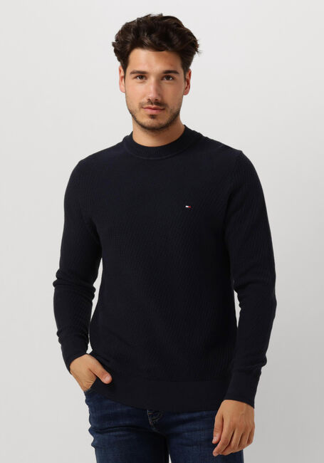 Dunkelblau TOMMY HILFIGER Pullover RECTANGULAR STRUCTURE CREW NK - large