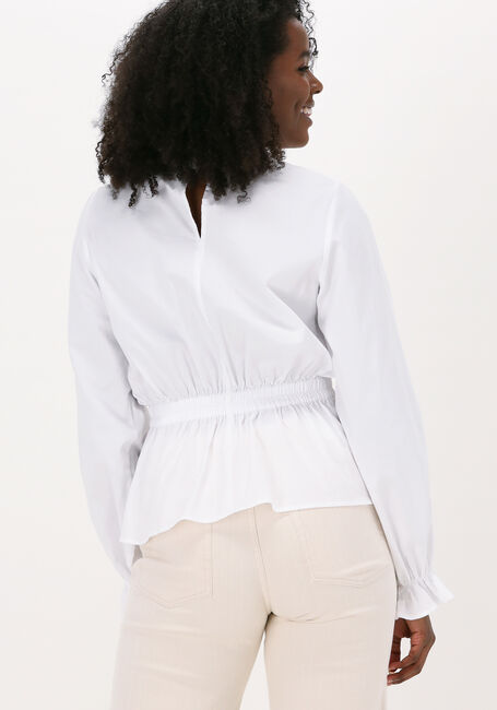 Weiße SELECTED FEMME Blusen JOSEFINE LS NECK RUFFLE TOP - large