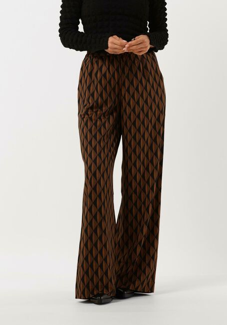 Braune GESTUZ Weite Hose LITHILDE HW PANTS - large