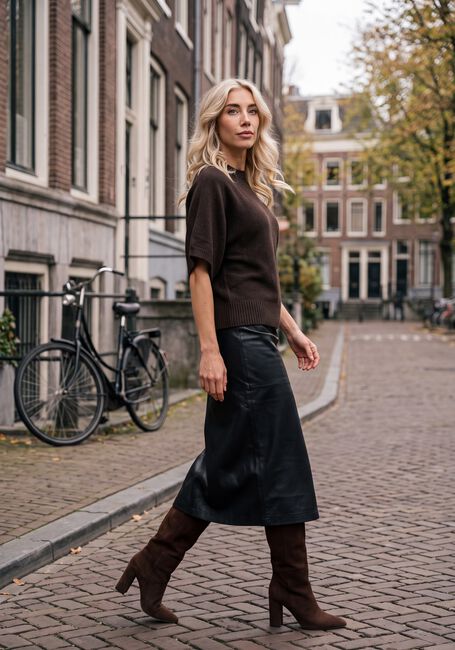 Schwarze GRACE & MILA Midirock SKIRT - large