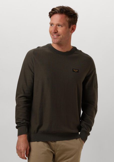 Grüne PME LEGEND Pullover R-NECK AMERICAN CLASSIC BUCKLEY KNIT - large