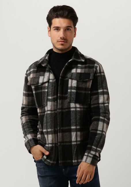 Schwarze PUREWHITE Overshirt CHECK WOOL LOOK SHIRT - large