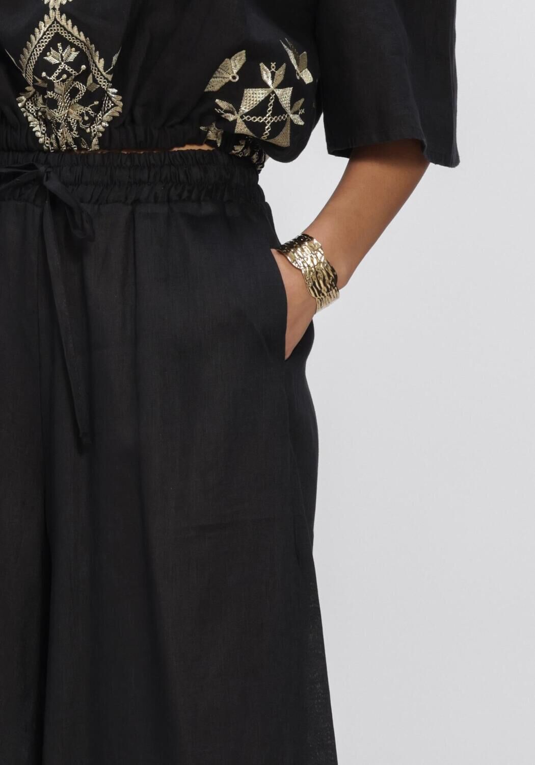 Schwarze GREEK ARCHAIC KORI Weite Hose S26K-1001013 - large