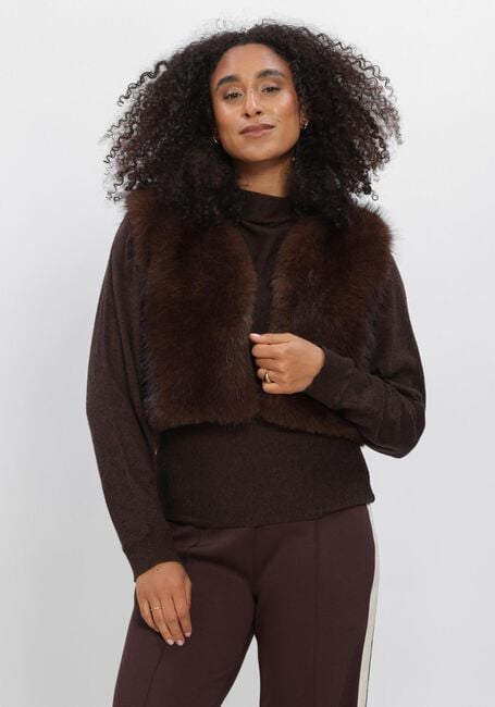 Braune AIMEE THE LABEL Jacken ISLAW6 FAKE FUR WAISTCOAT - large