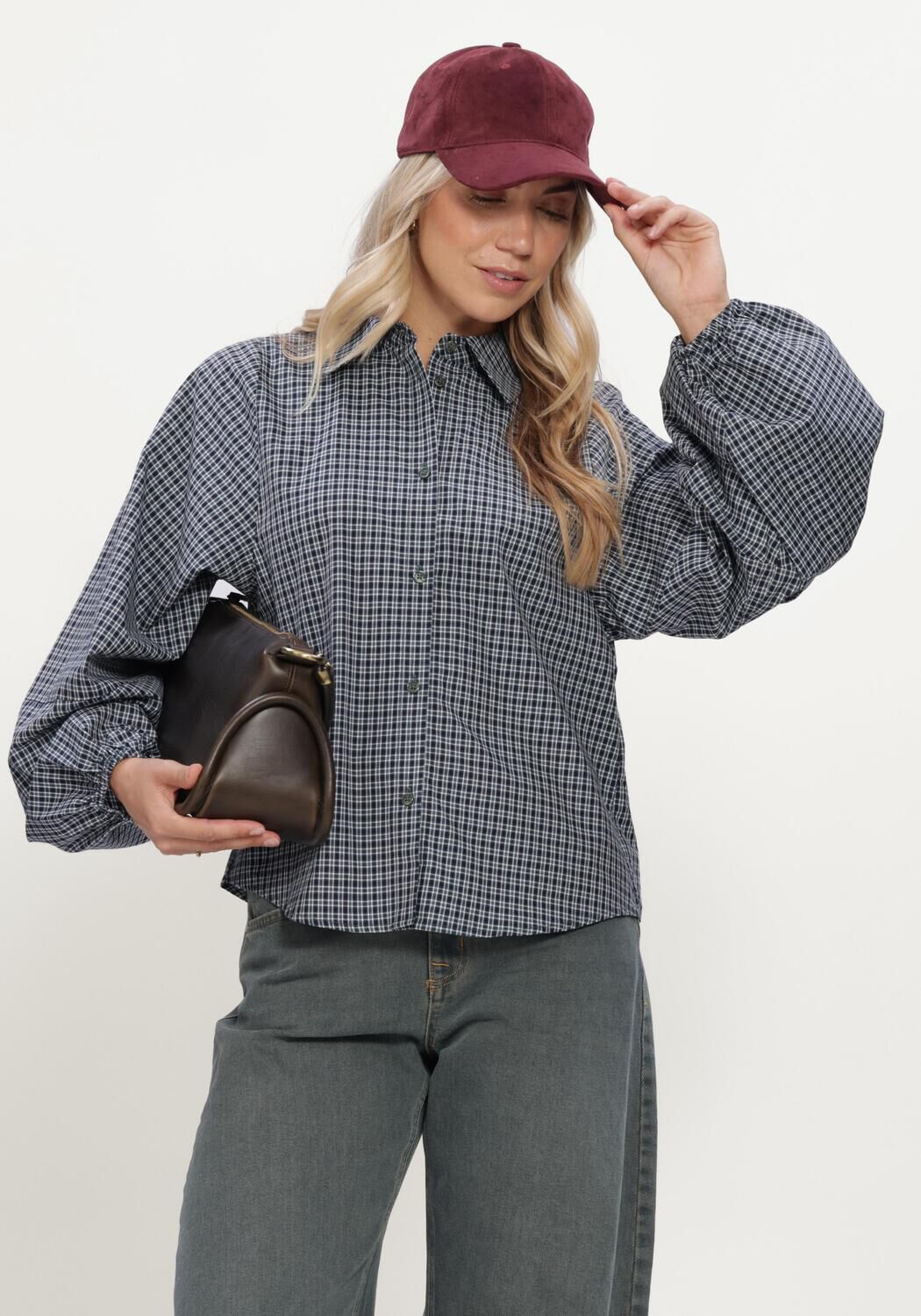 Dunkelblau MY ESSENTIAL WARDROBE Blusen MWILSE BALLOON SLEEVE SHIRT - large